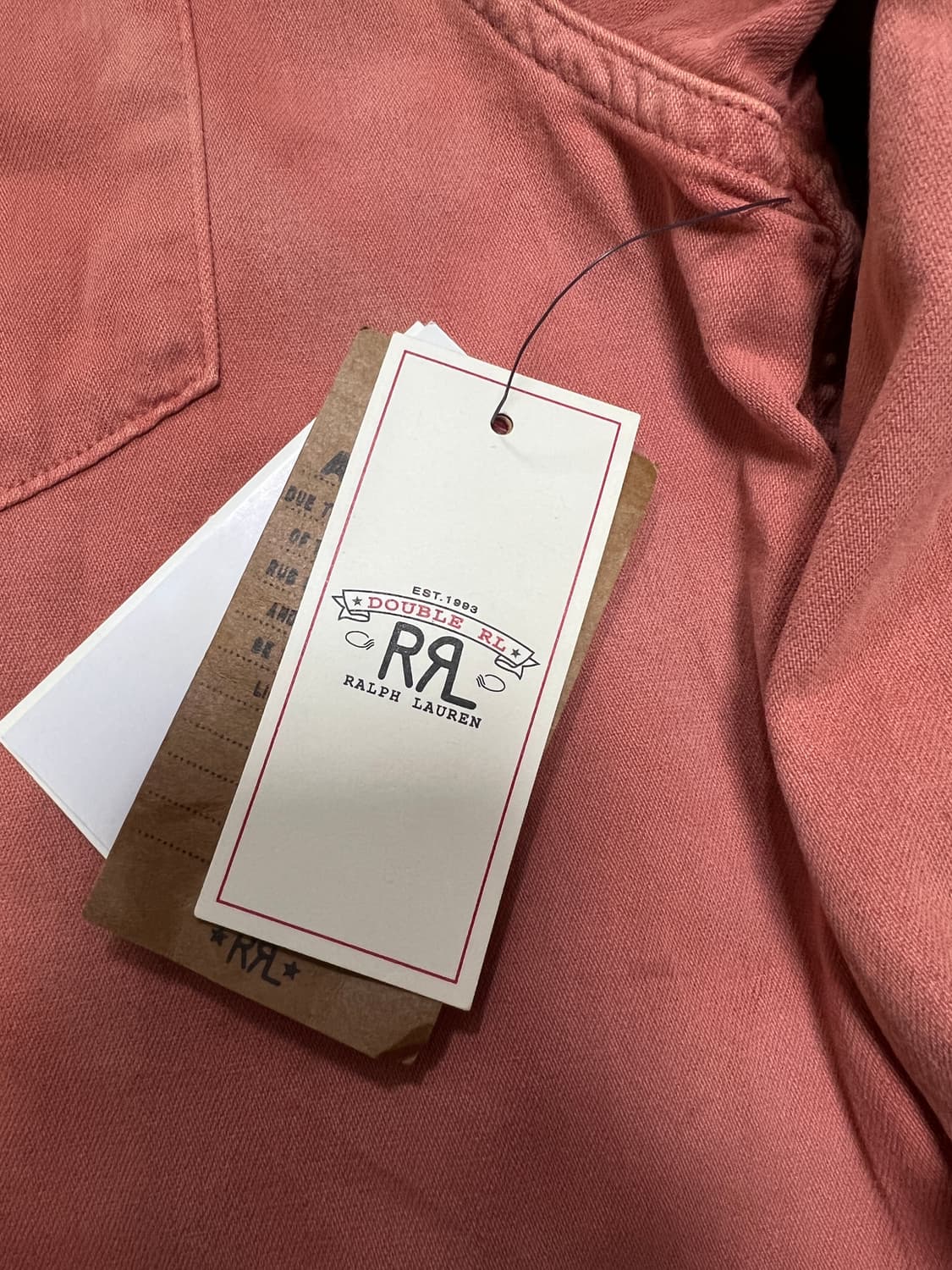 택포22) RRL 더블알엘 가먼트 다잉 워크셔츠 L 새상품 상품이미지3