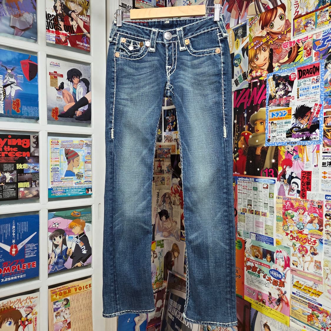 트루릴리전 빌리 슈퍼티 화이트 스티치 데님 팬츠 상품이미지4