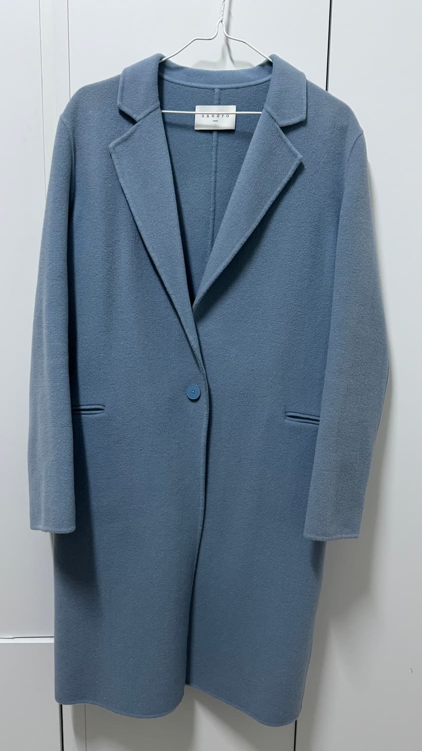 산드로 하늘색 울 코트 상품이미지2