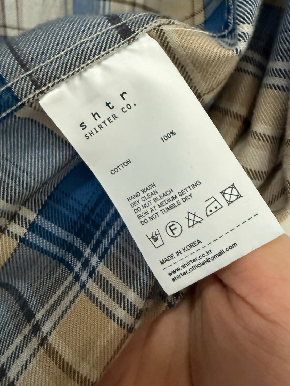 셔터 플란넬 체크셔츠 M 상품이미지3