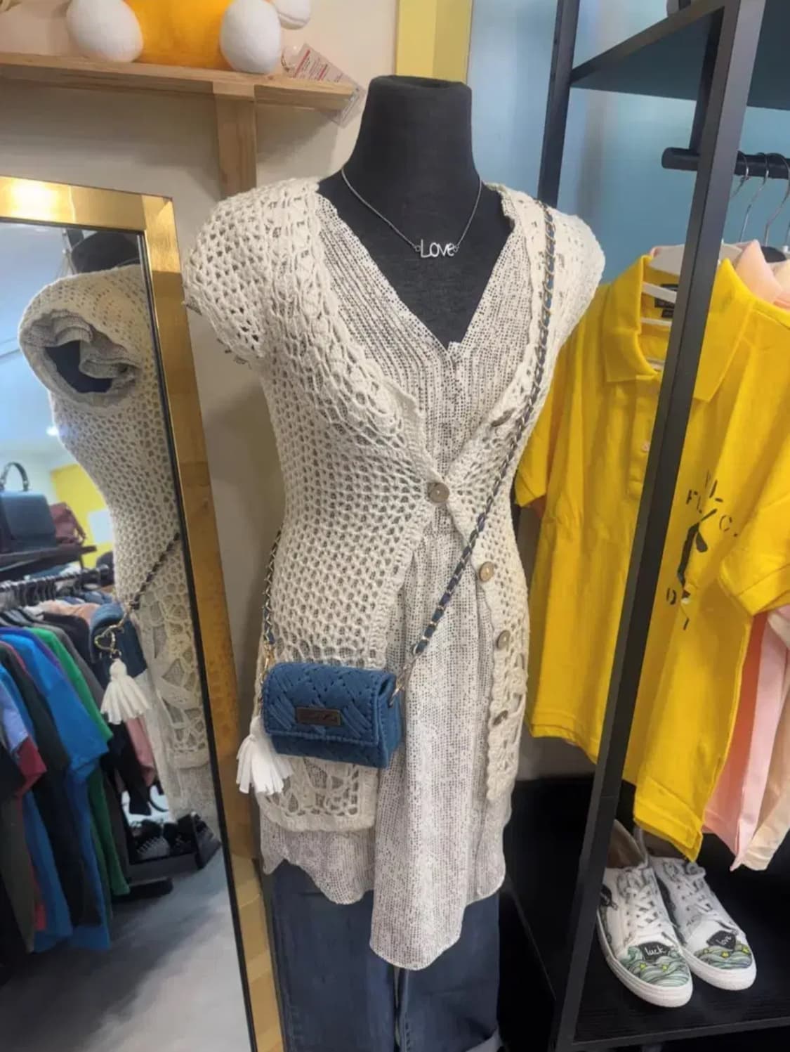 vtg H&M 플로럴 패턴 V넥 시폰 원피스 상품이미지1
