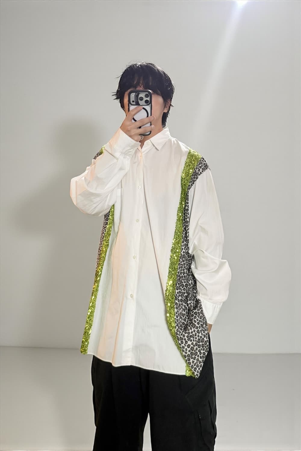 꼼데가르송 옴플 18SS 스팽글 도킹 오버 셔츠 상품이미지3