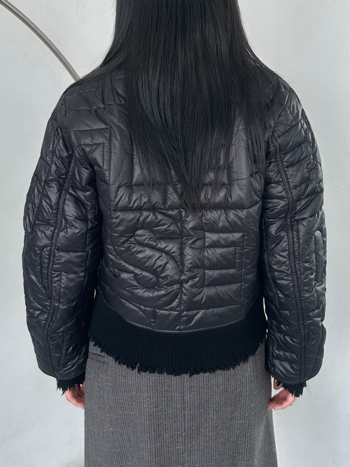 디젤 디스트레스 로고 퀄팅 봄버 상품이미지5