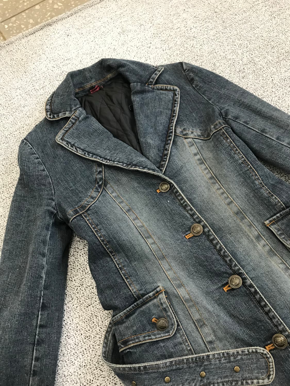 웨스턴 크롭 롱코트 상품이미지8