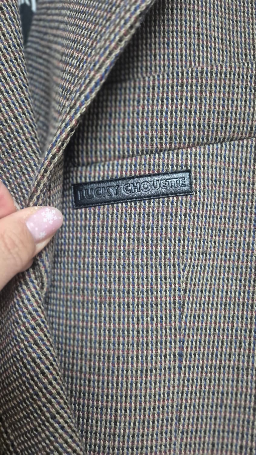 겨울 잔체크 롱코트 상품이미지3