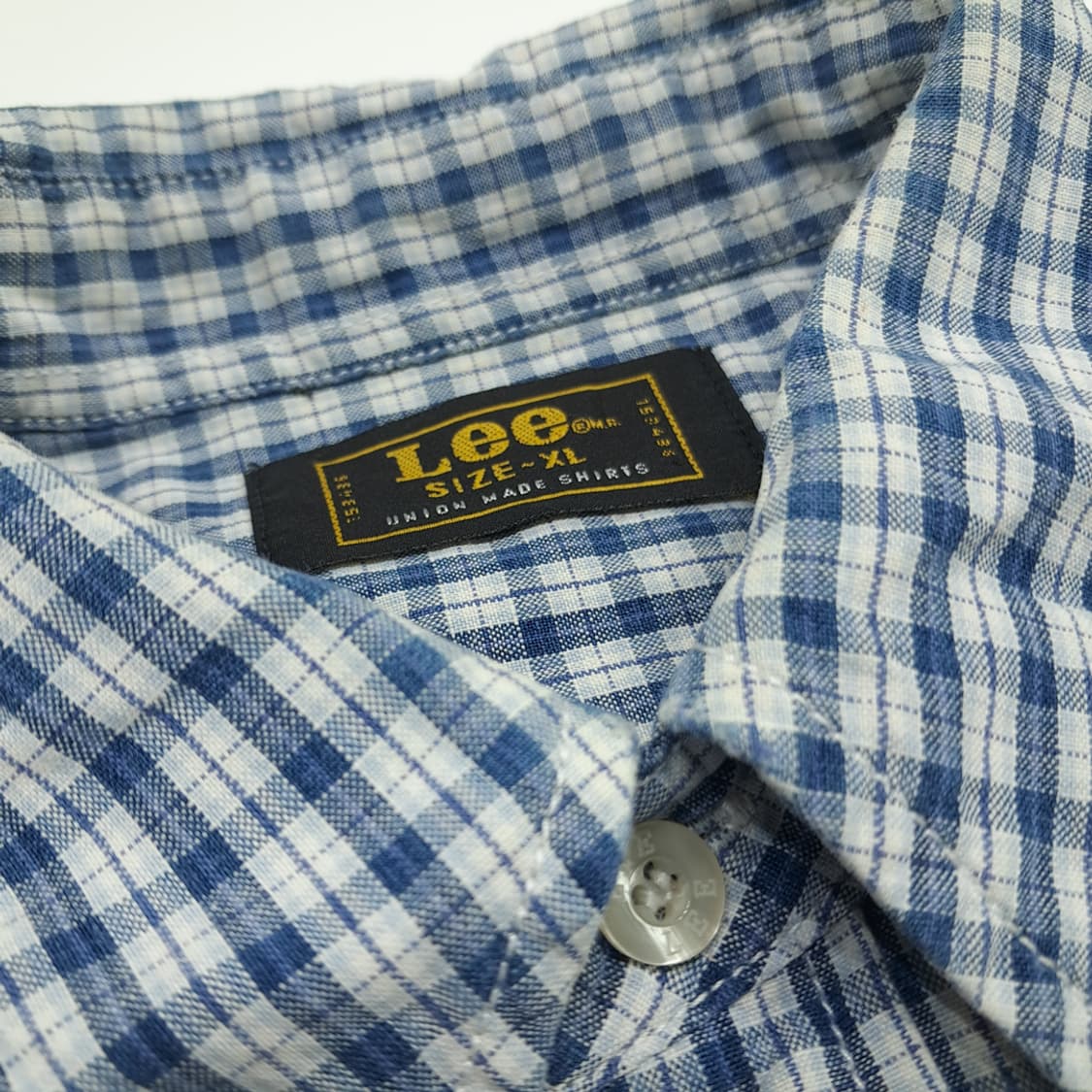 CN681 XL LEE 리 블루 스몰 타탄체크 긴팔 셔츠 남방 상품이미지4