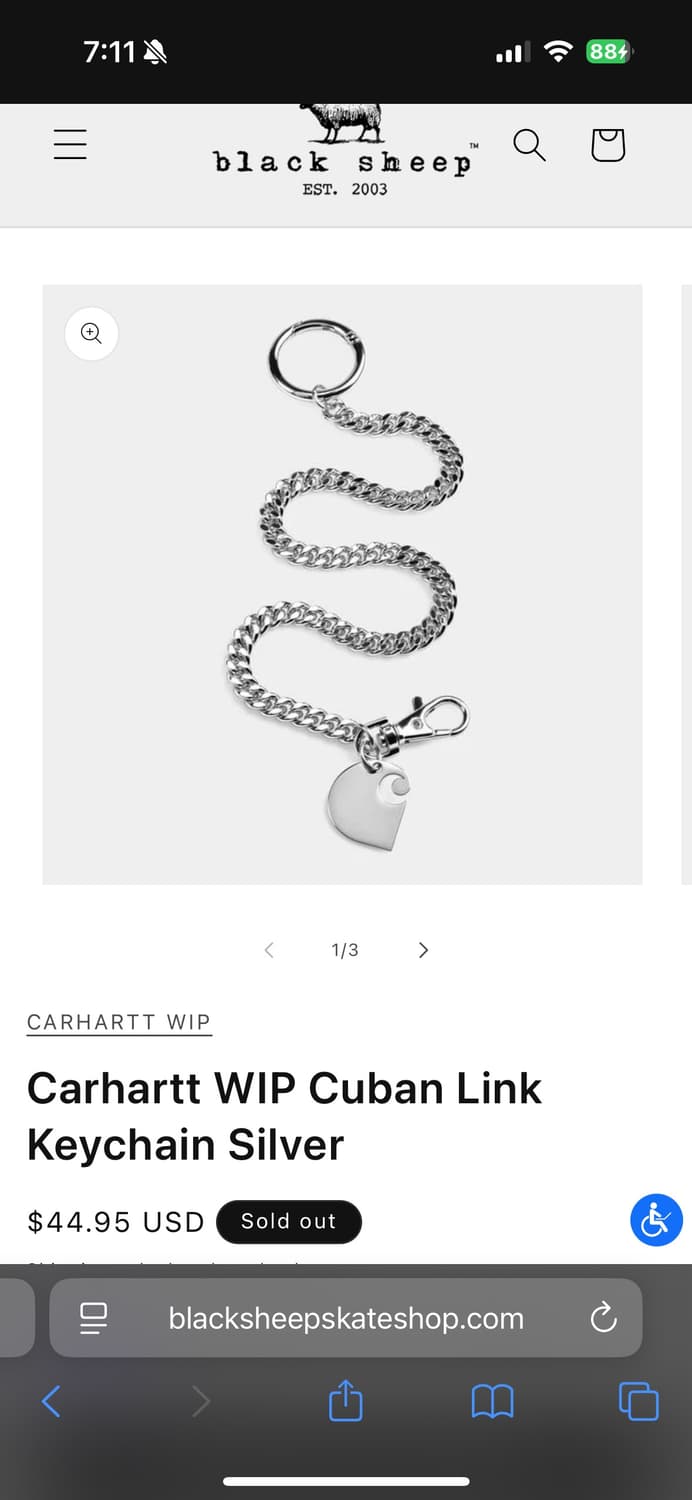 칼하트 쿠반링크 키체인(실버) 상품이미지1