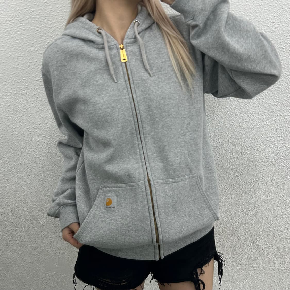 칼하트 그레이 후드집업 S 상품이미지1