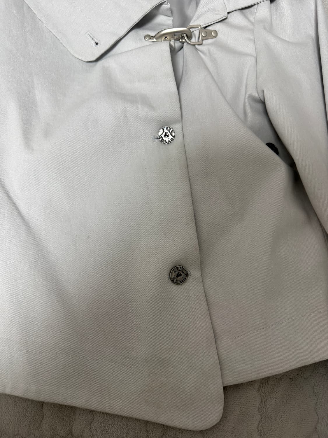 에트오소메 Wide High-neck Side Button Jacket  상품이미지4