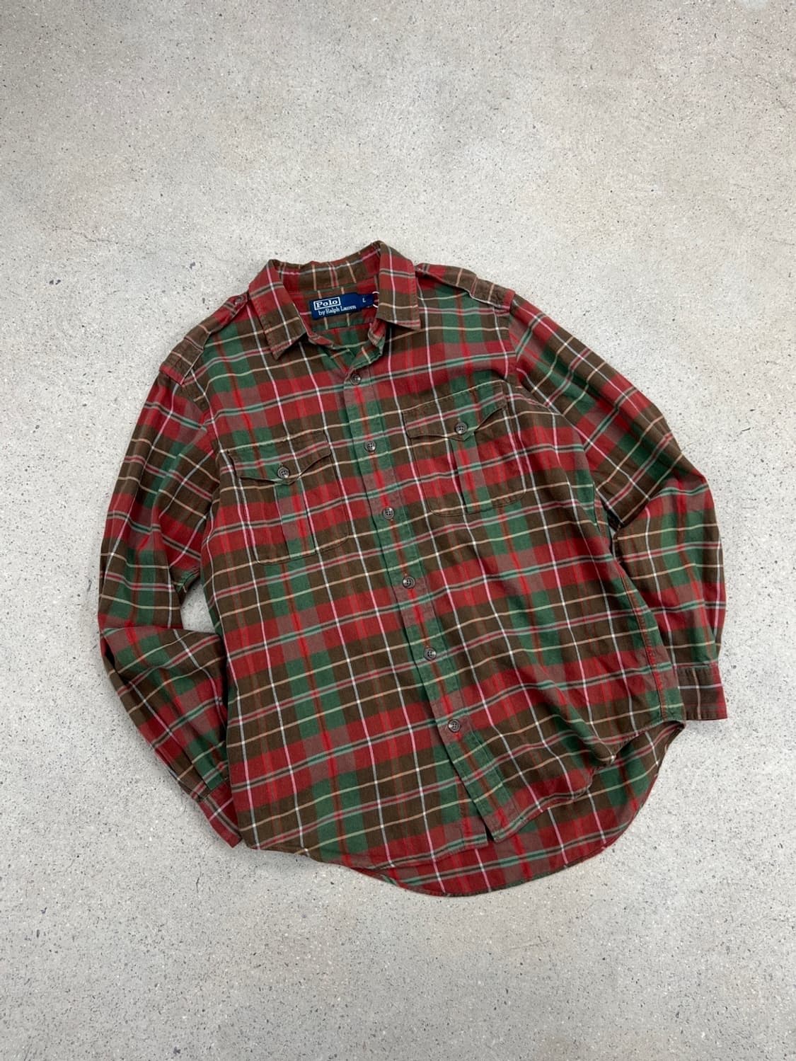 폴로 랄프로렌 밀리터리 체크 셔츠  상품이미지3