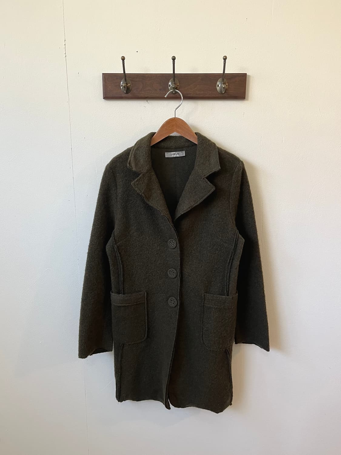 ELEONORA 올리브 카키 울 코트 상품이미지2