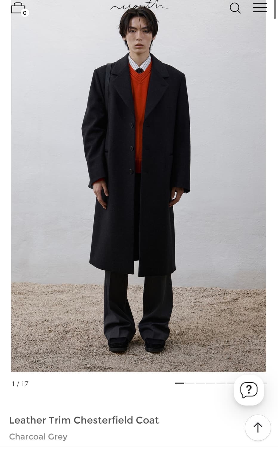 [M]youth 체스터필드 코트 그레이 상품이미지1