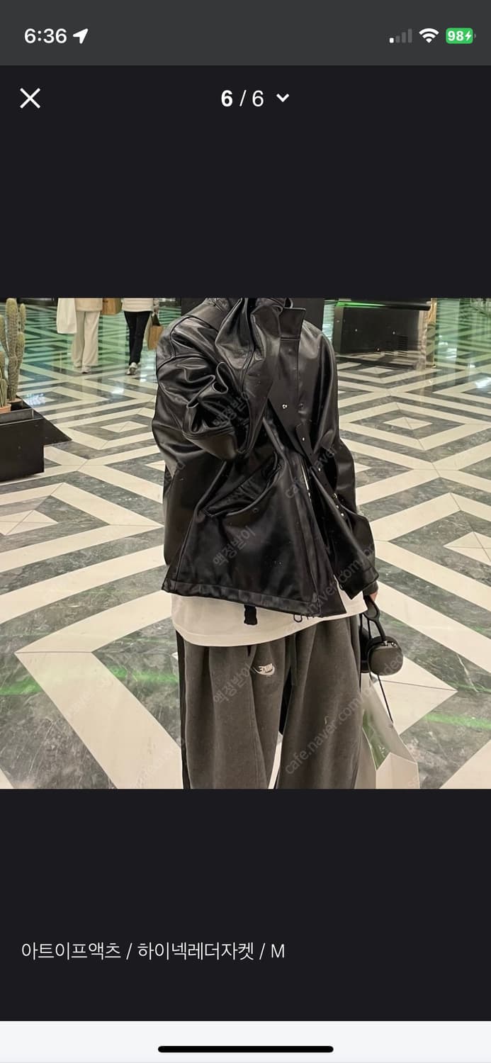 구매)아트이프액츠 21fw하이넥 레더M 상품이미지1