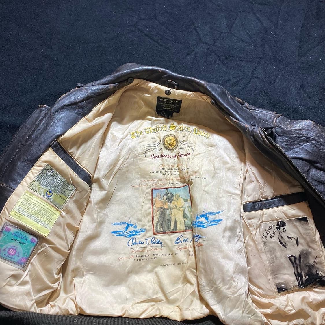 아비렉스 A-2 가죽 봄버 자켓 상품이미지6