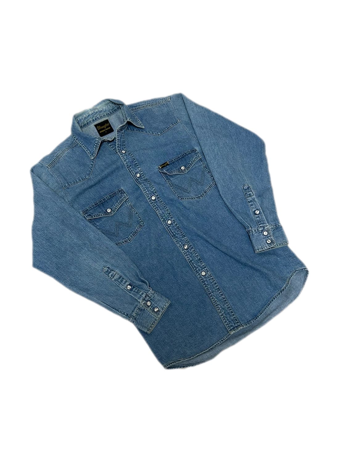 랭글러 빈티지 웨스턴 버튼 데님셔츠 상품이미지1