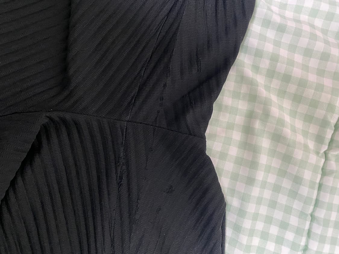 옴므플리세 일자핏 바지 블랙 상품이미지4