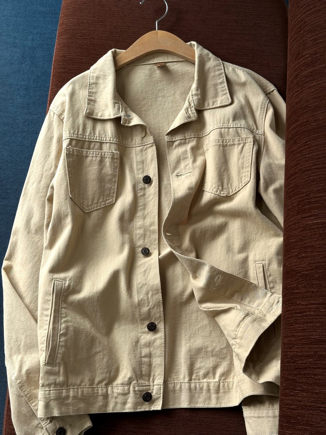 Loose silhouette cotton trucker jacket 상품이미지6