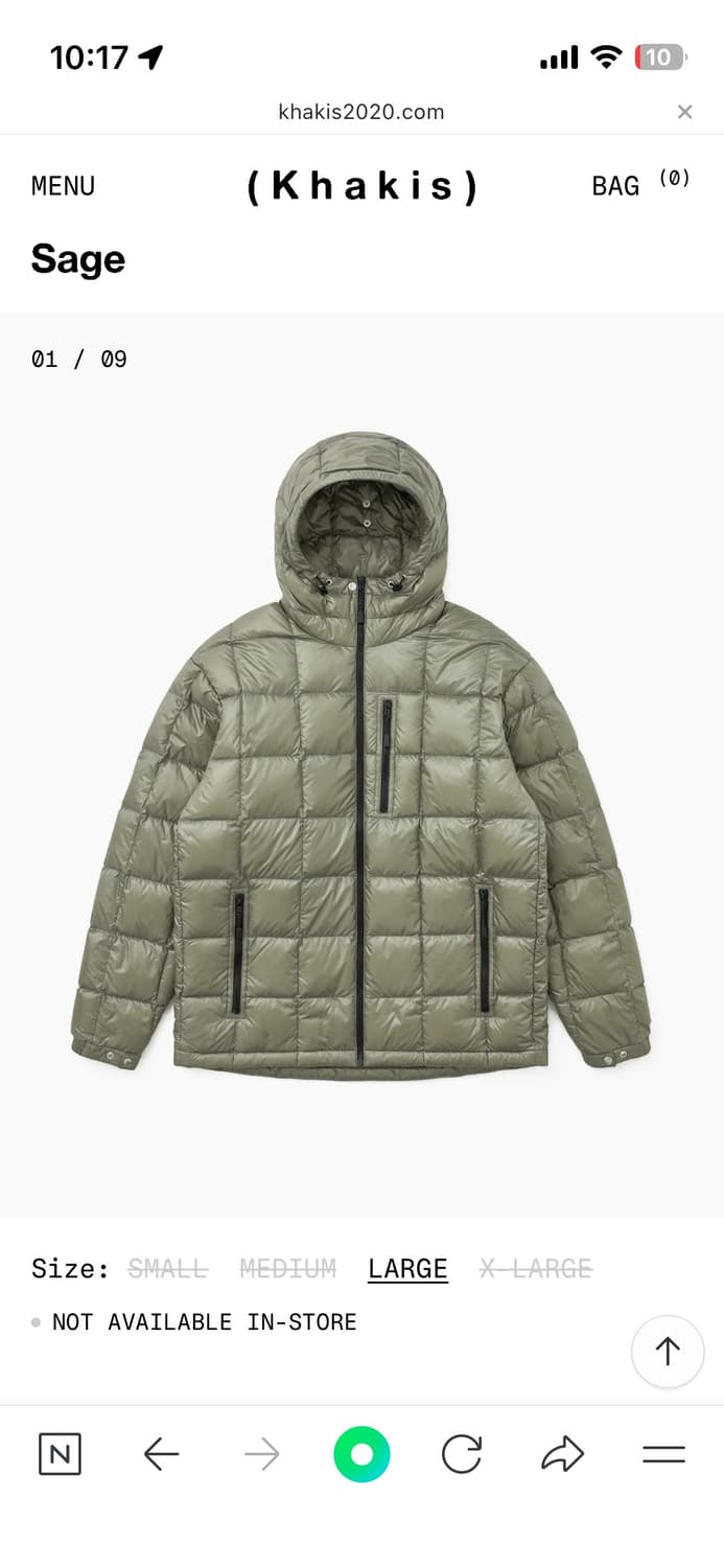 카키스 캠퍼 후드 다운 xl 상품이미지1