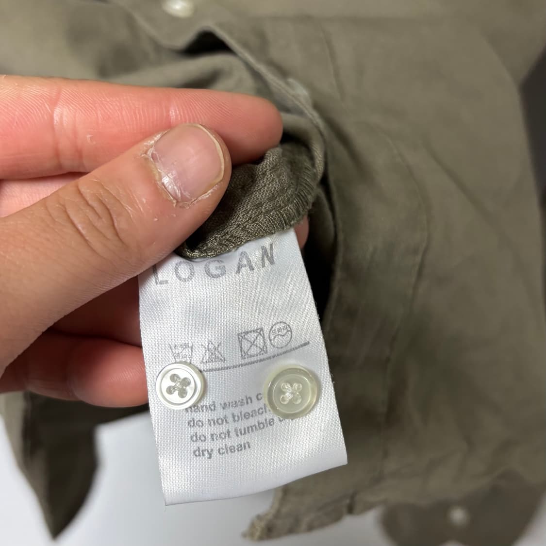 카키색 남방 셔츠  L  상품이미지5