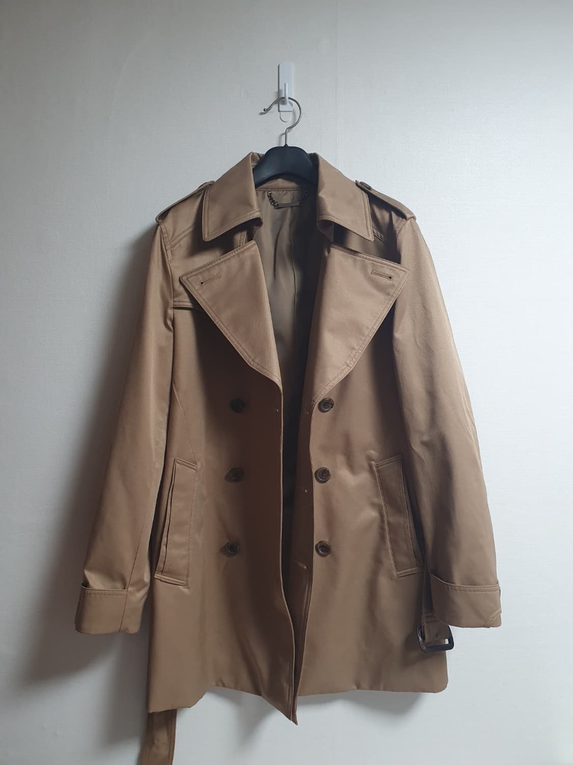 🧥🤎 지오송지오 벨티드 더블 트렌치 100 상품이미지4