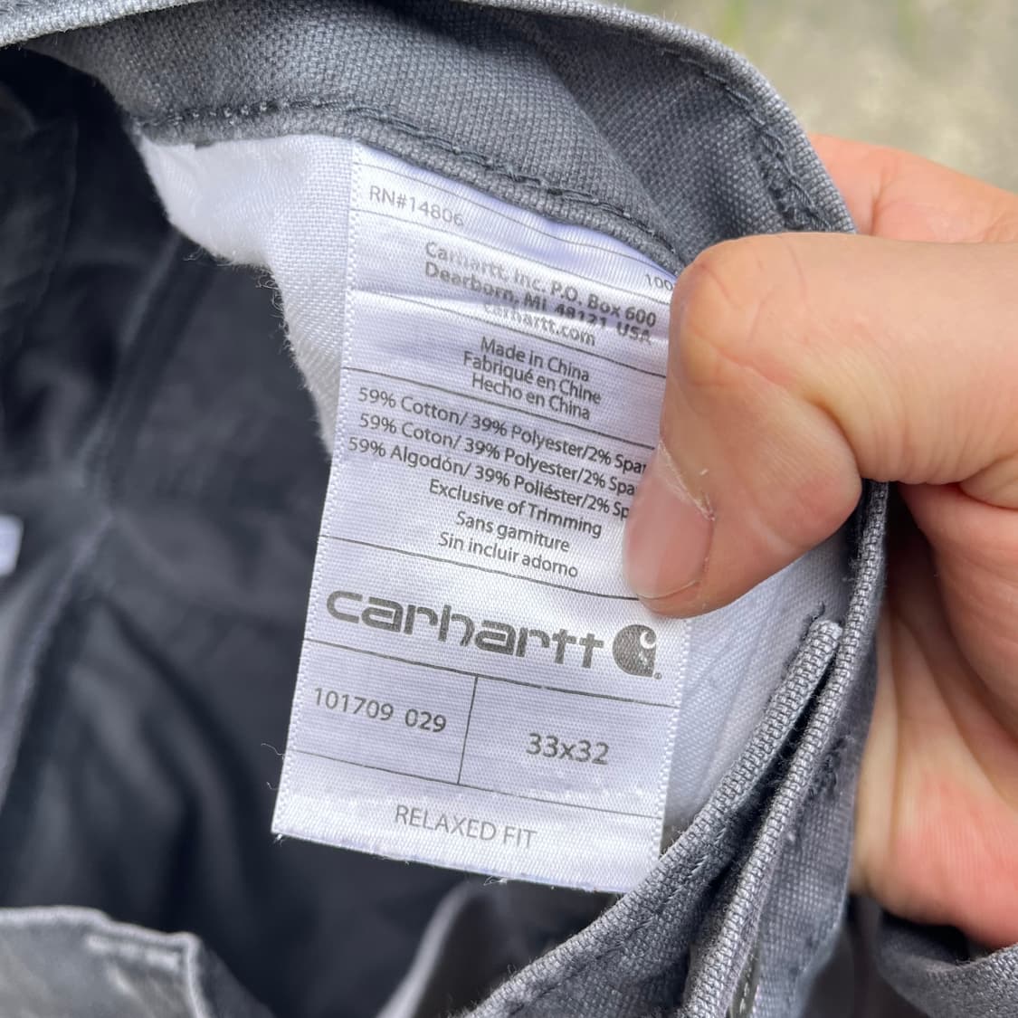 Carhartt 하드 페이딩 워크 팬츠 (33“) 상품이미지6