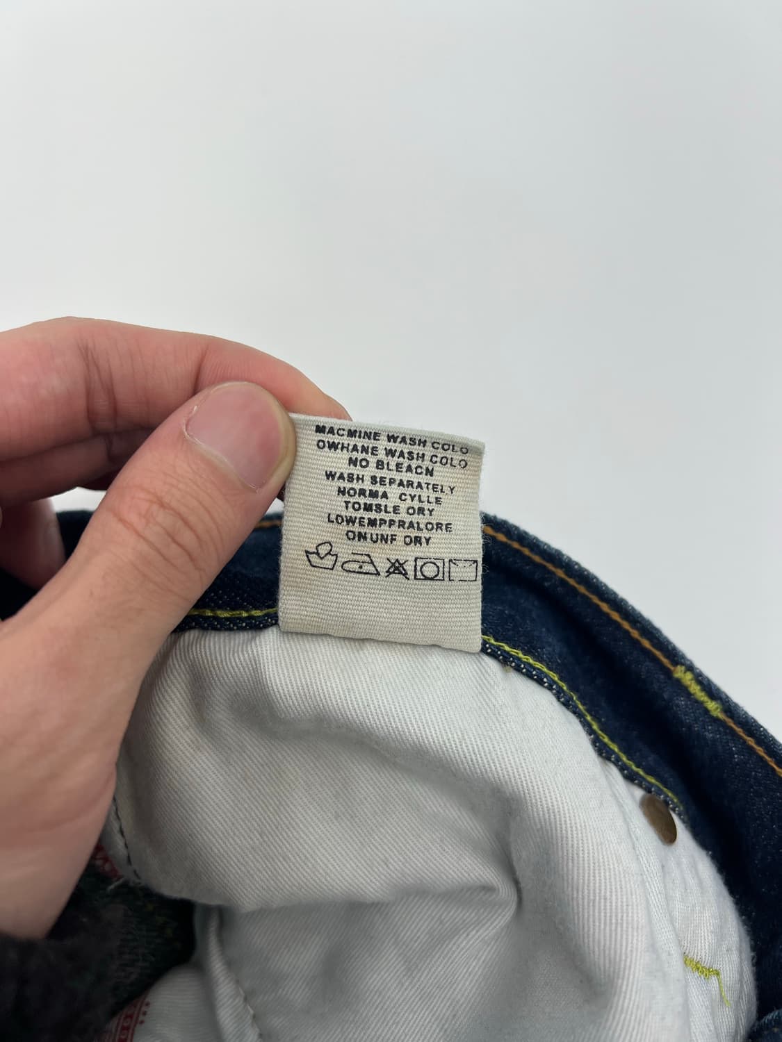 에비수 백 자수 디테일 데님 팬츠 상품이미지7