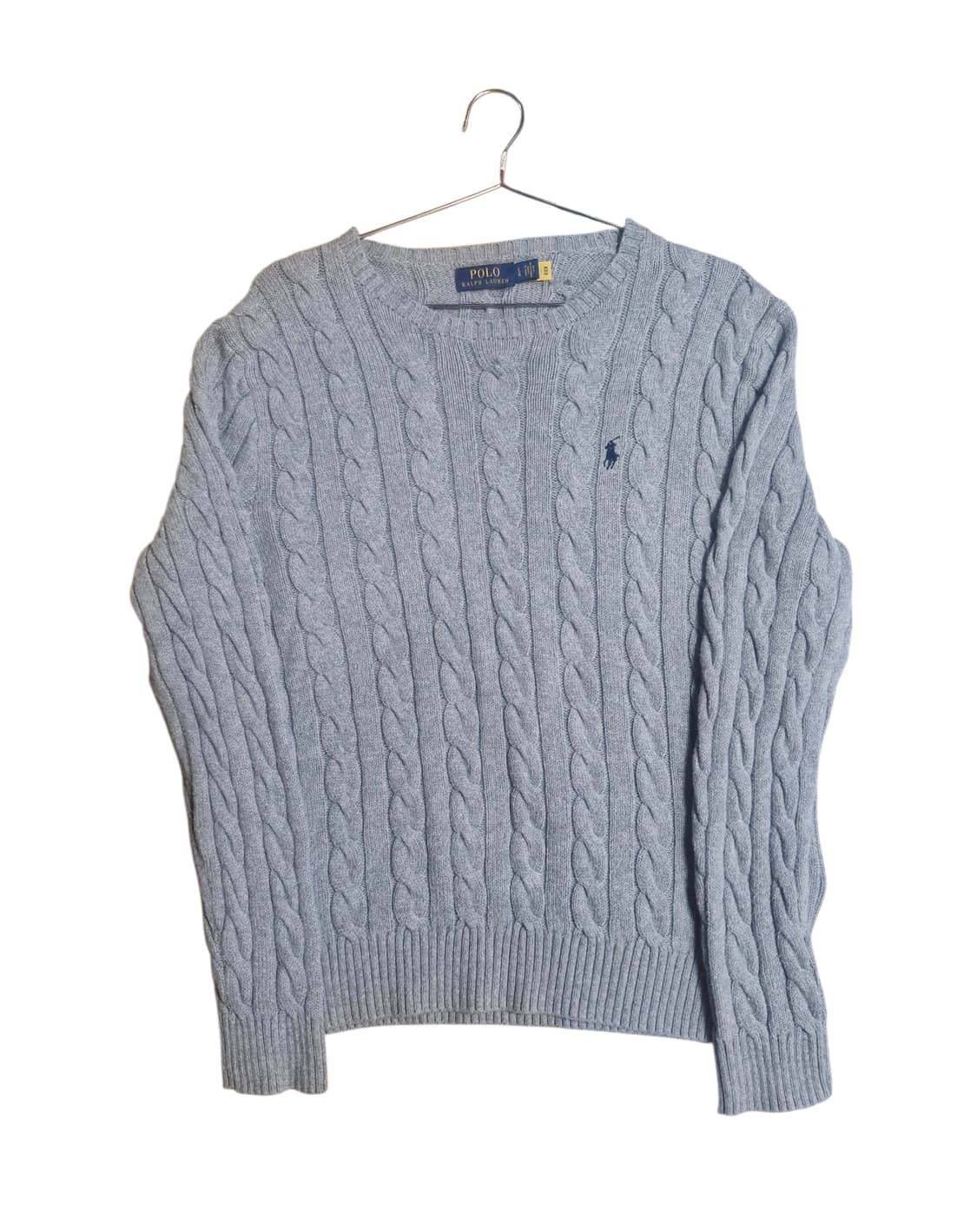 폴로 랄프로렌 케이블 니트 그레이 L 상품이미지1