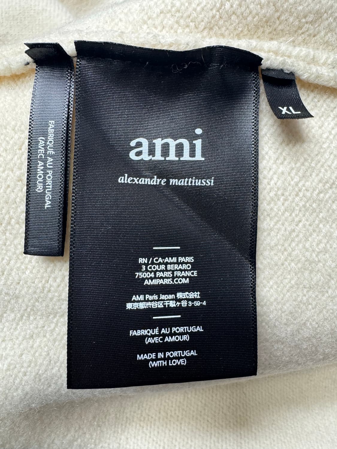 아미 빅하트 로고 울 니트 XL 판매합니다! 상품이미지3