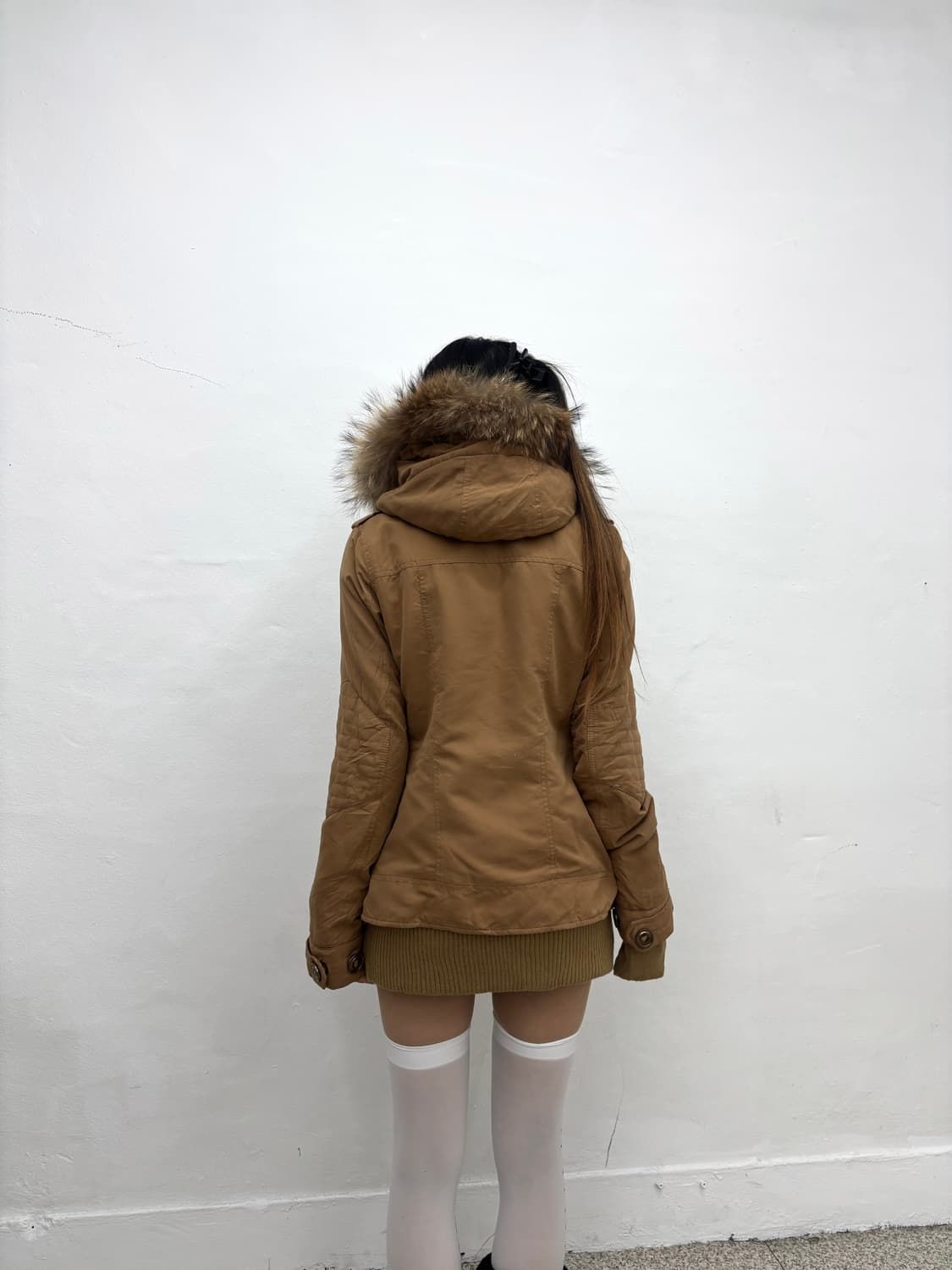 Sly carmel fur hood jacket   상품이미지5