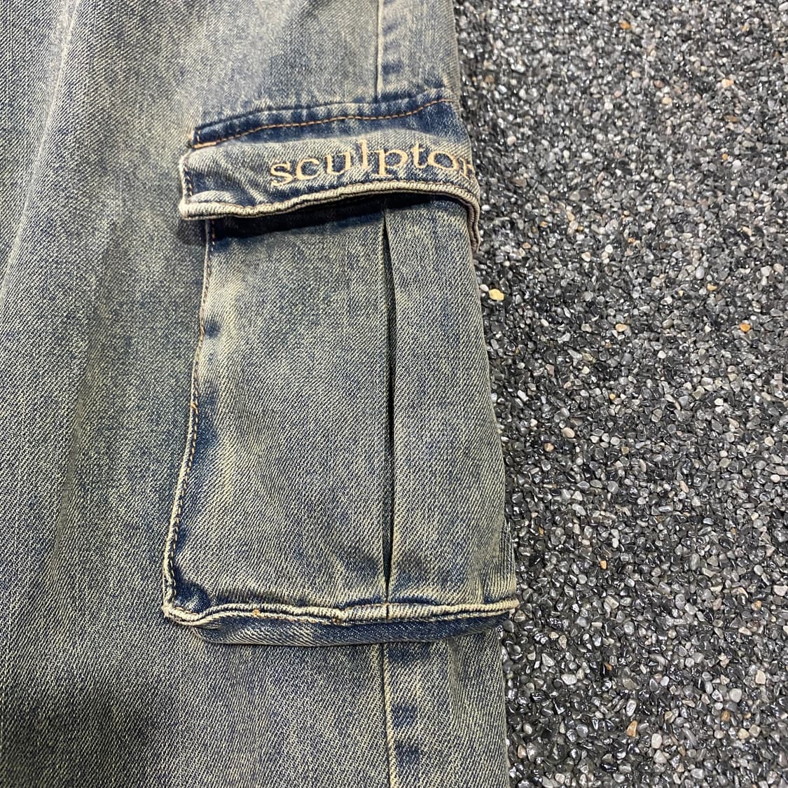 스컬프터 y2k 애시드 데님 카고팬츠 B3828 상품이미지4