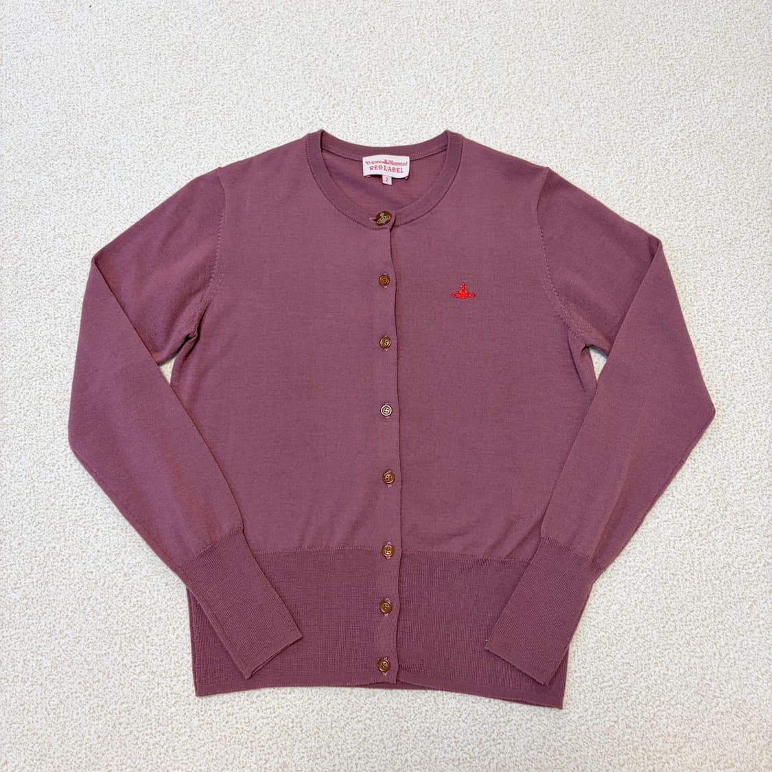 비비안웨스트우드 레드라벨 핑크 울 가디건 상품이미지2