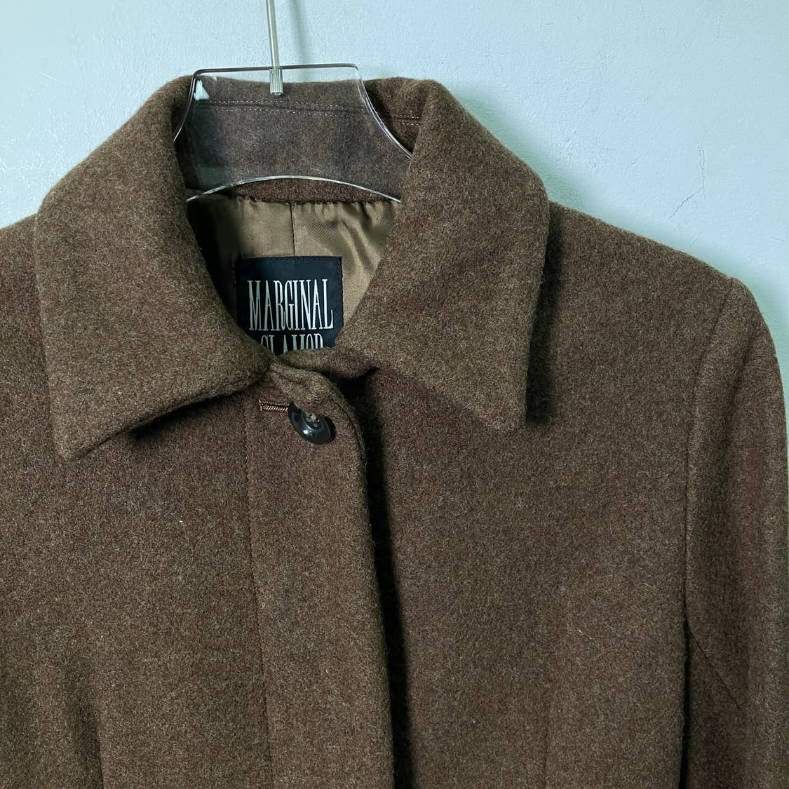 MARGINAL GLAMOR 브라운 울 트렌치코트 상품이미지4