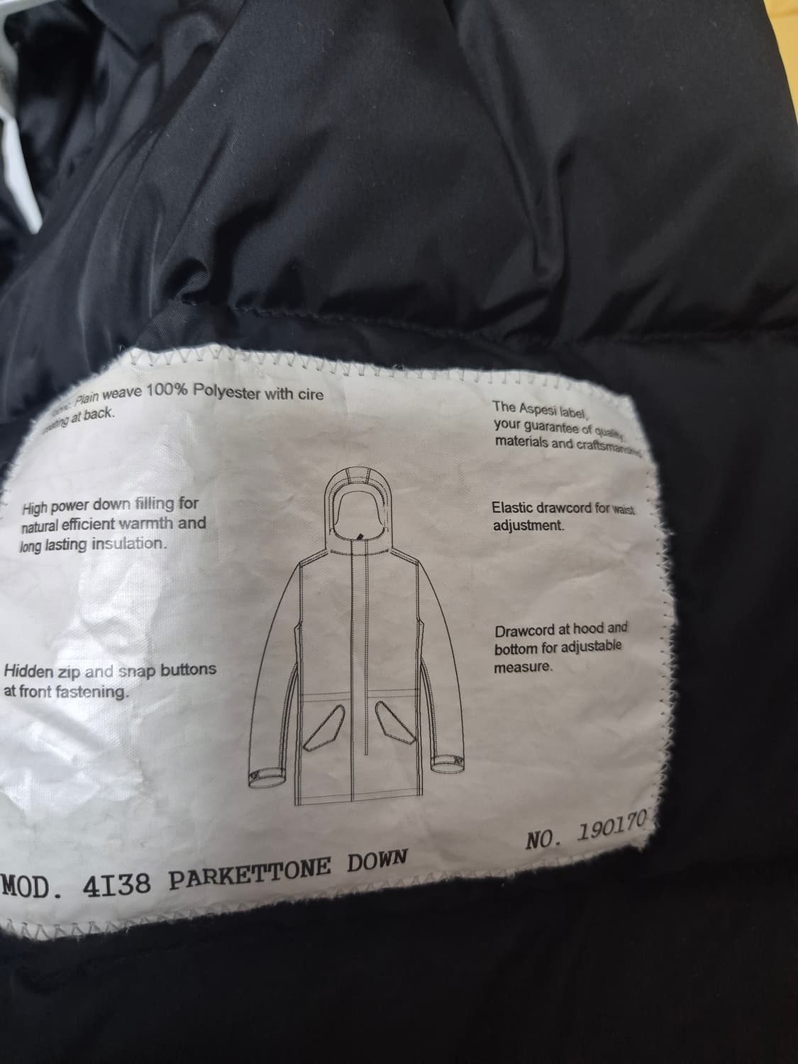 아스페시 다운패딩 L(105) 상품이미지3