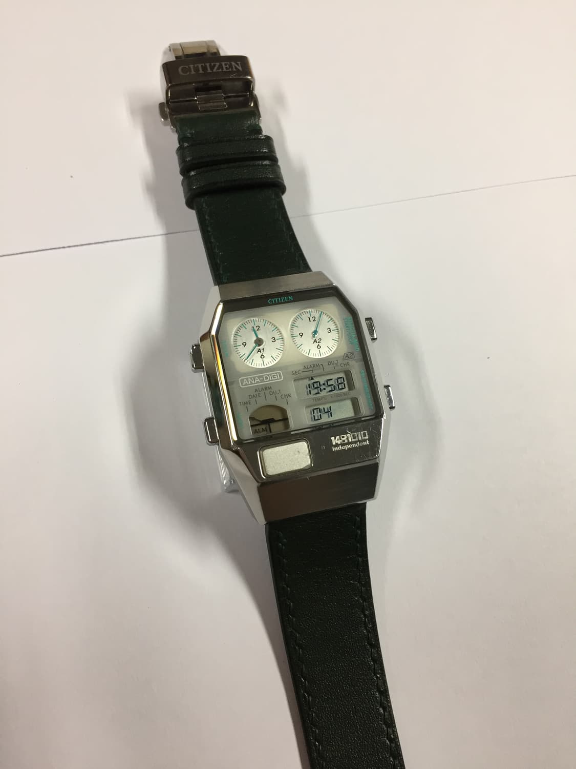 80s citizen ana-digi temp green 상품이미지6