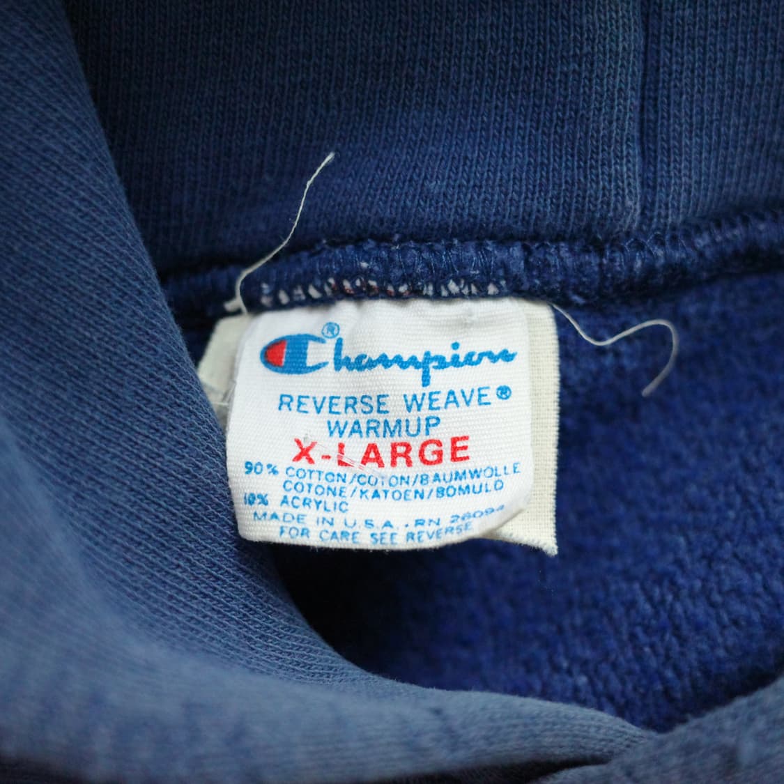 80s 챔피온 리버스위브 USA제 후드 네이비 XL 상품이미지6
