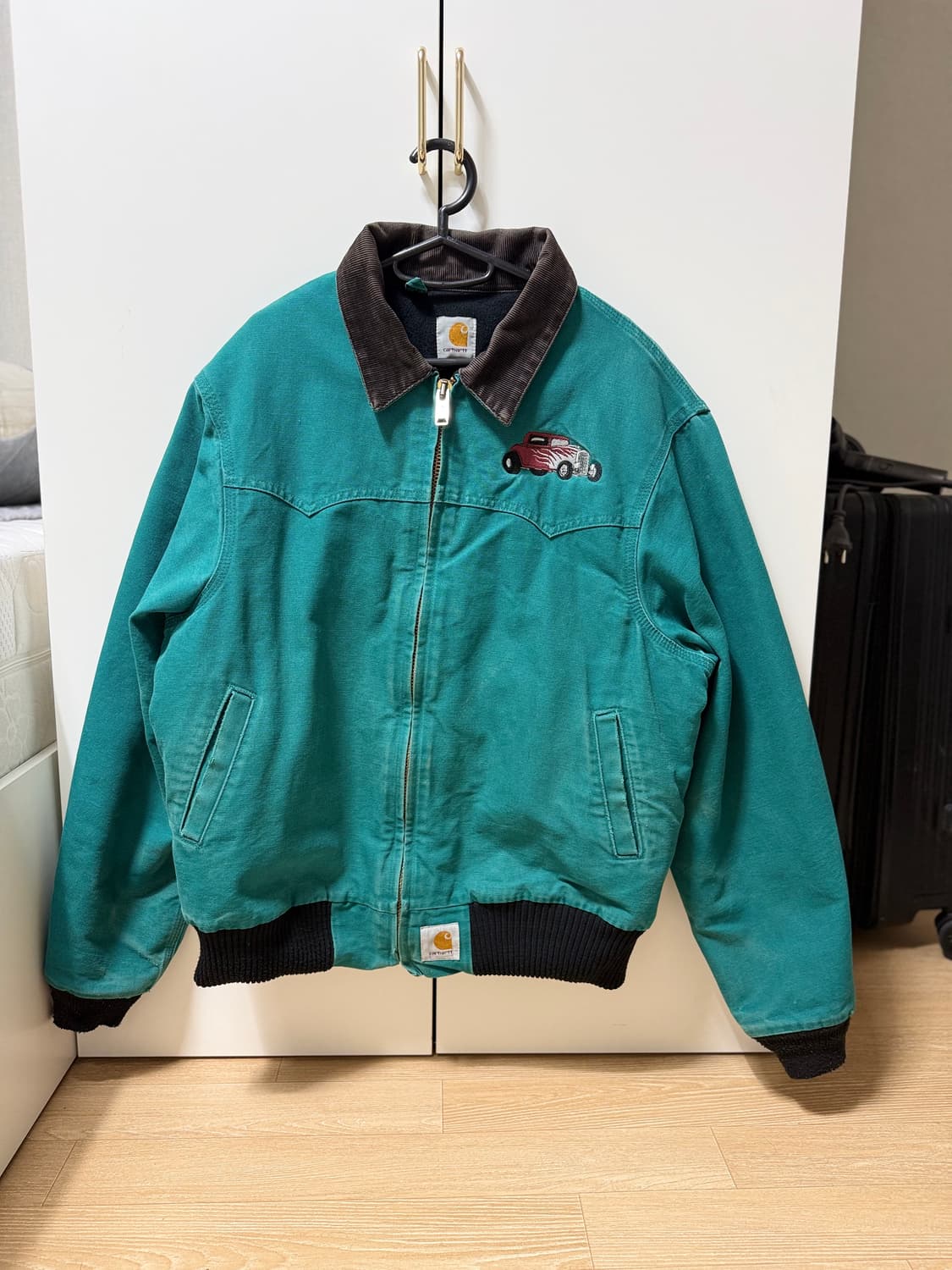 칼하트 자동차 자수 그린색 데님 자켓 상품이미지1