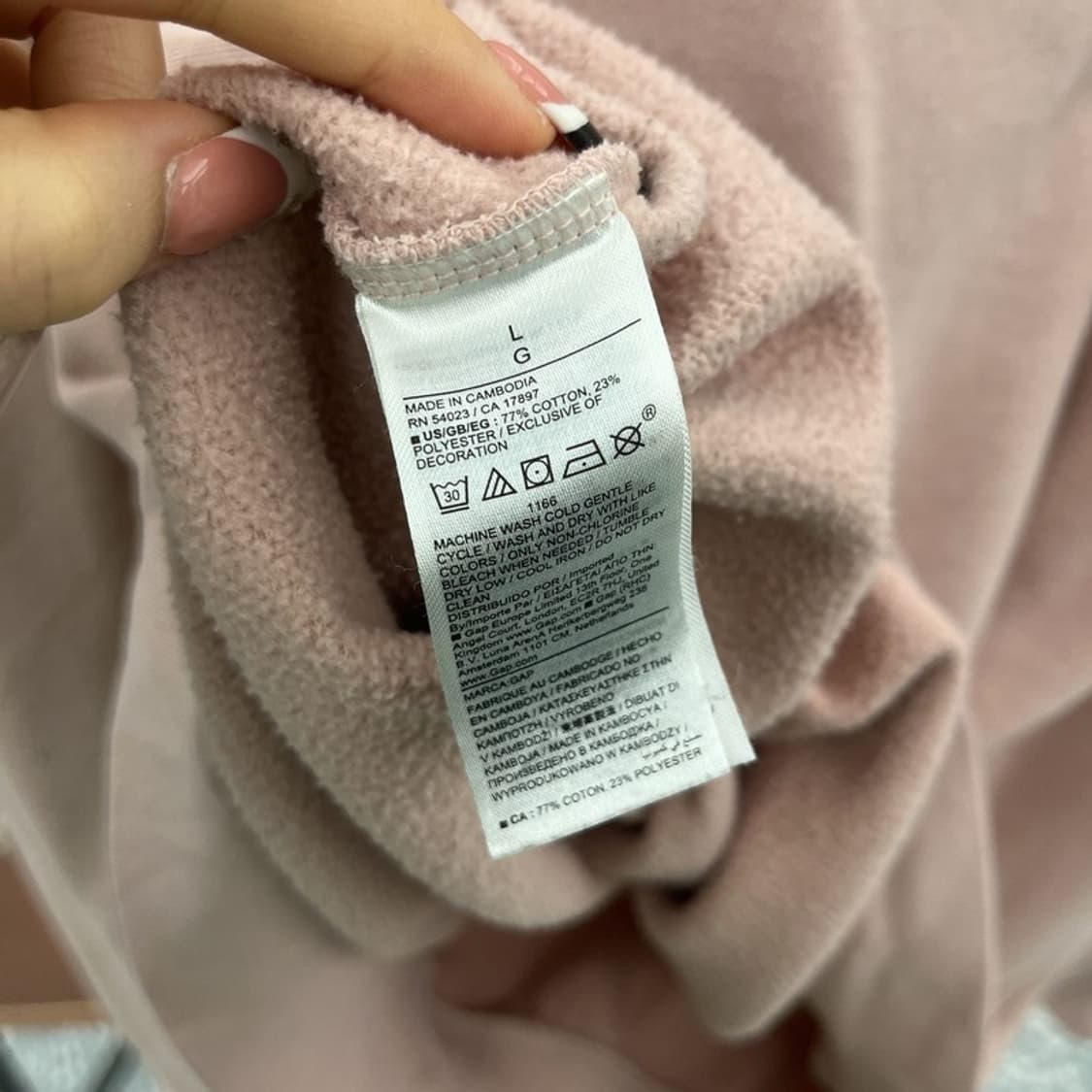 갭 빈티지 레트로 00's 스프링 딸기우유 핑크 맨투맨 L C10369 상품이미지6