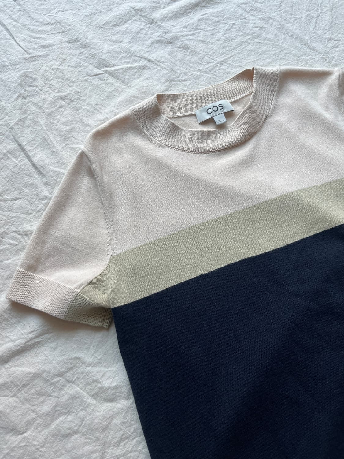 Cos 코스 배색 반팔 니트 상품이미지4