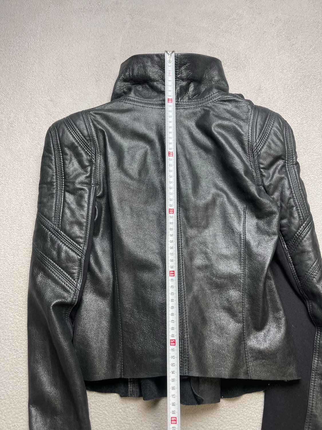 [xs] BCBGMAXAZRIA 하이넥 레더자켓 상품이미지9