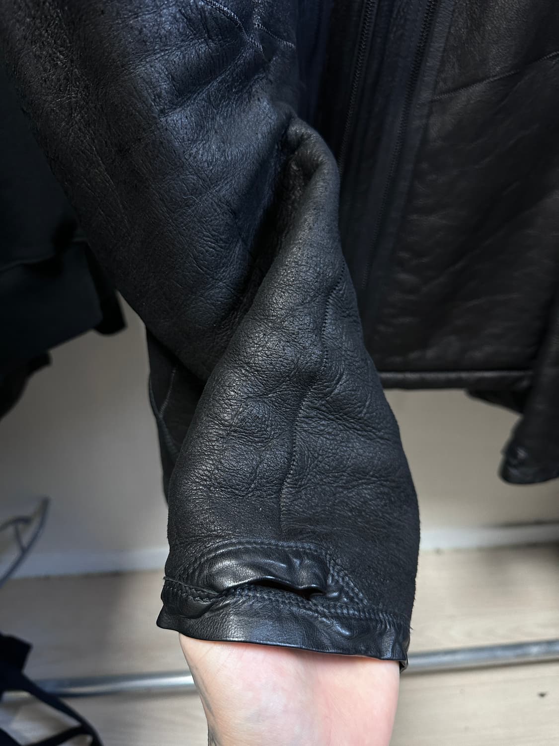 Isaac sellam 레더 무스탕 Lsize 상품이미지3