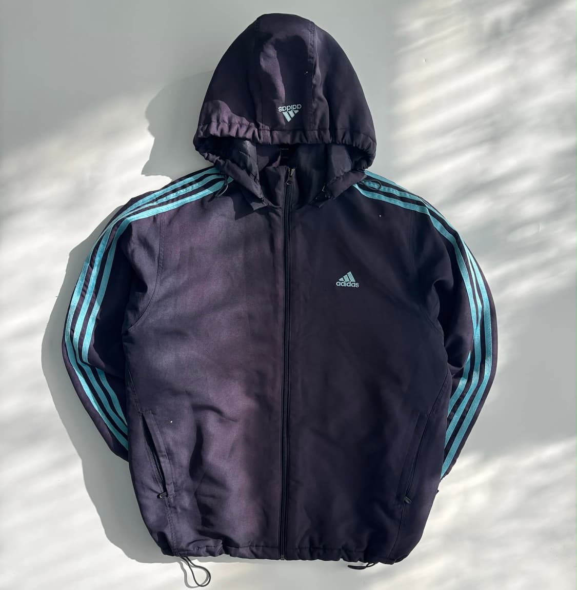 아디다스 네이비 스카이블루 아노깔 올드스쿨 아방핏 패디드 자켓 경량 패딩 상품이미지2