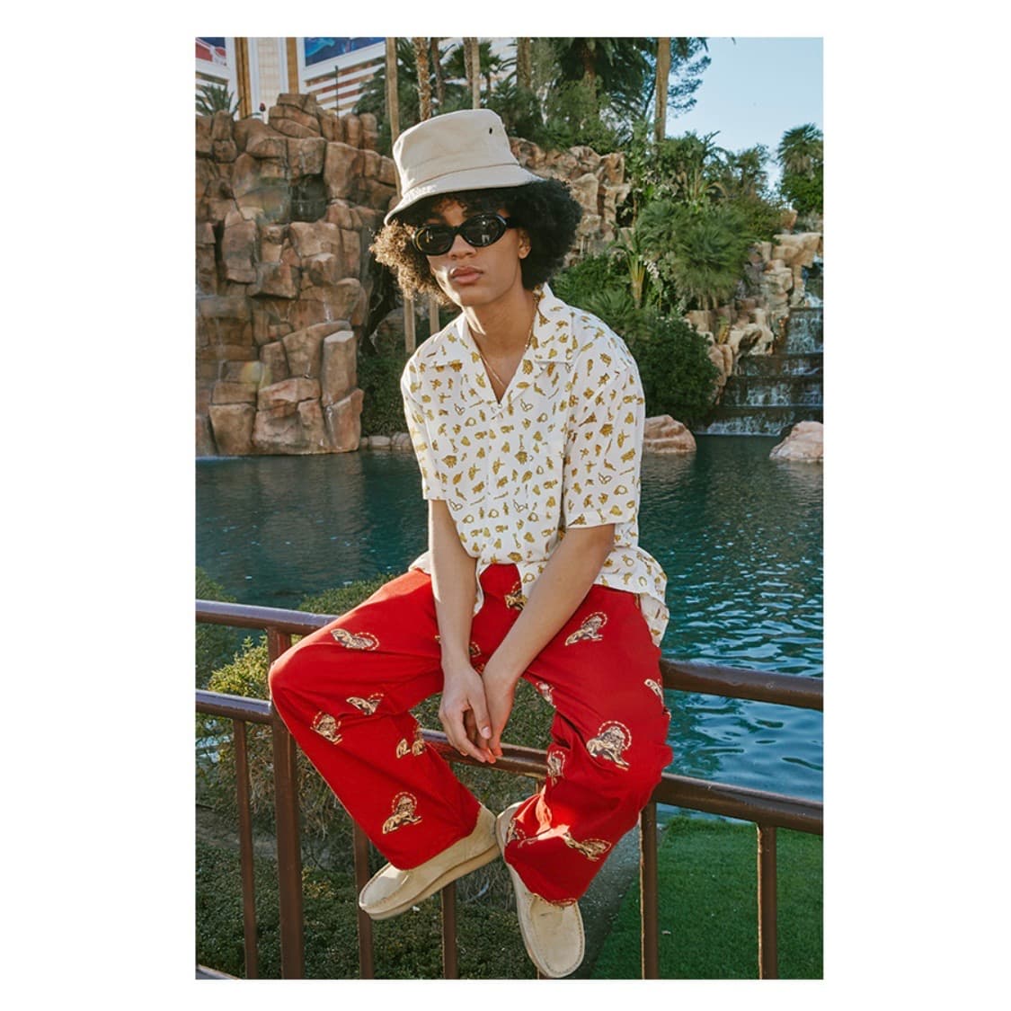 위캔더스 킹 팬츠  코튼 팬츠 레드 상품이미지3