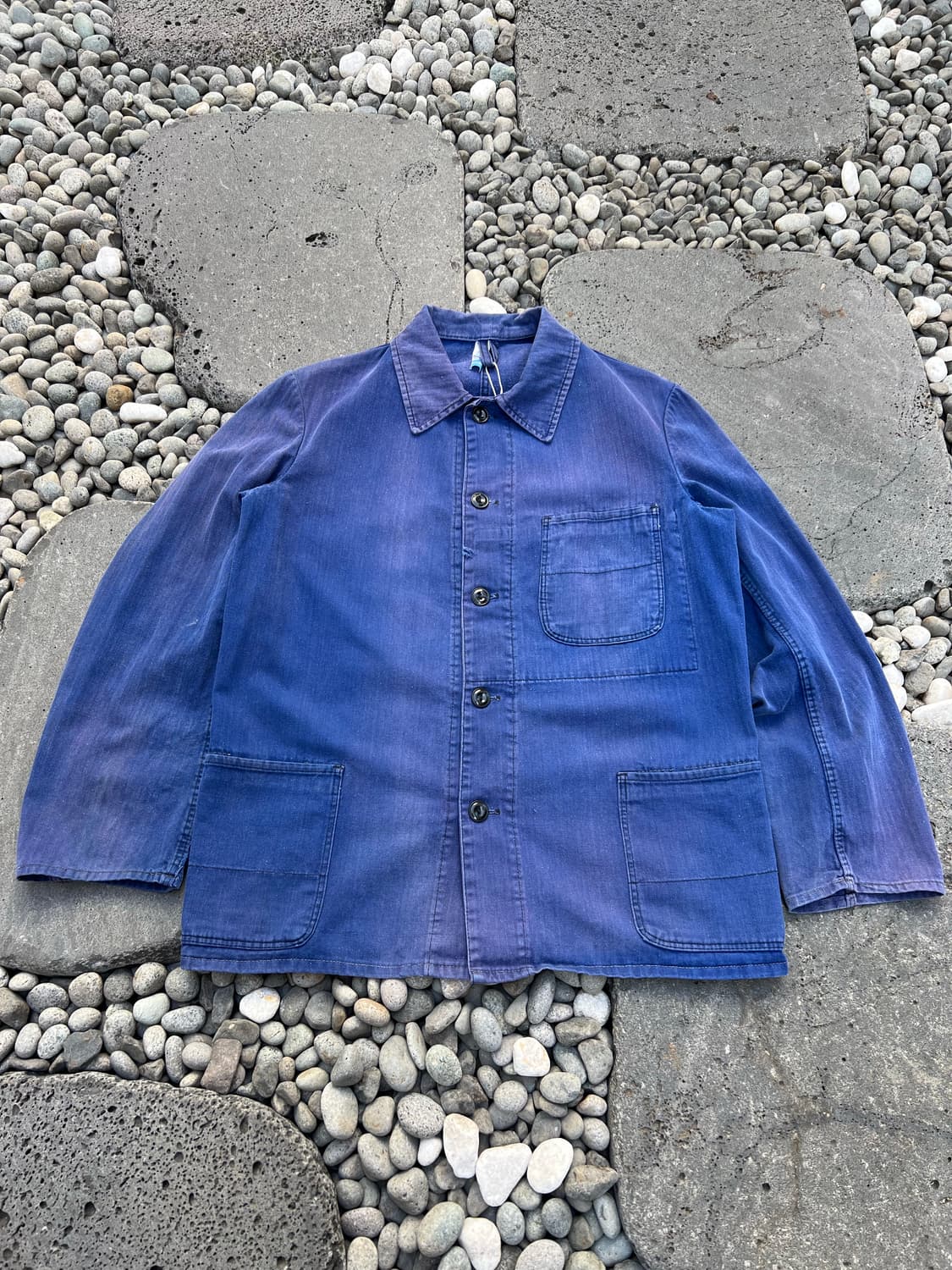 HARD FADED OLD VINTAGE HBT 헤링본트윌 프렌치워크자켓 상품이미지1