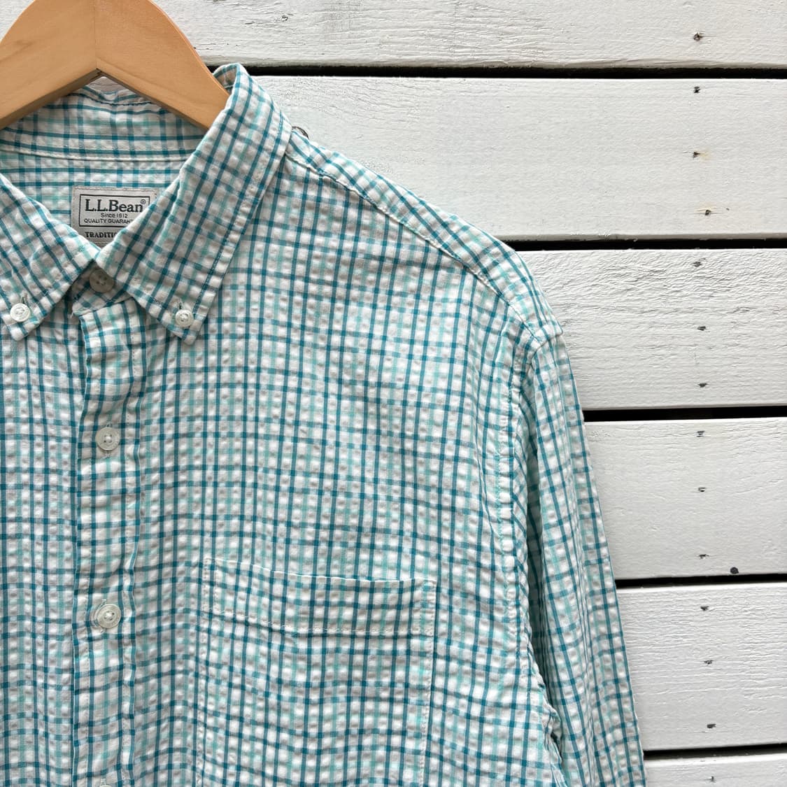 L.L.bean 엘엘빈 시어서커 체크 셔츠 상품이미지4