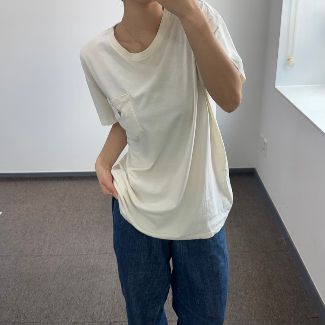 Polo 폴로 베이지 포니 아이보리 포켓 반팔 상품이미지2