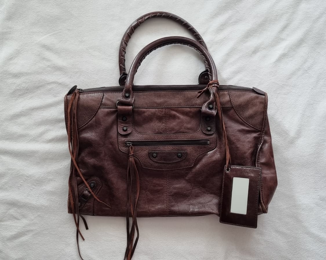 발렌시아가 브라운 모터백 상품이미지1