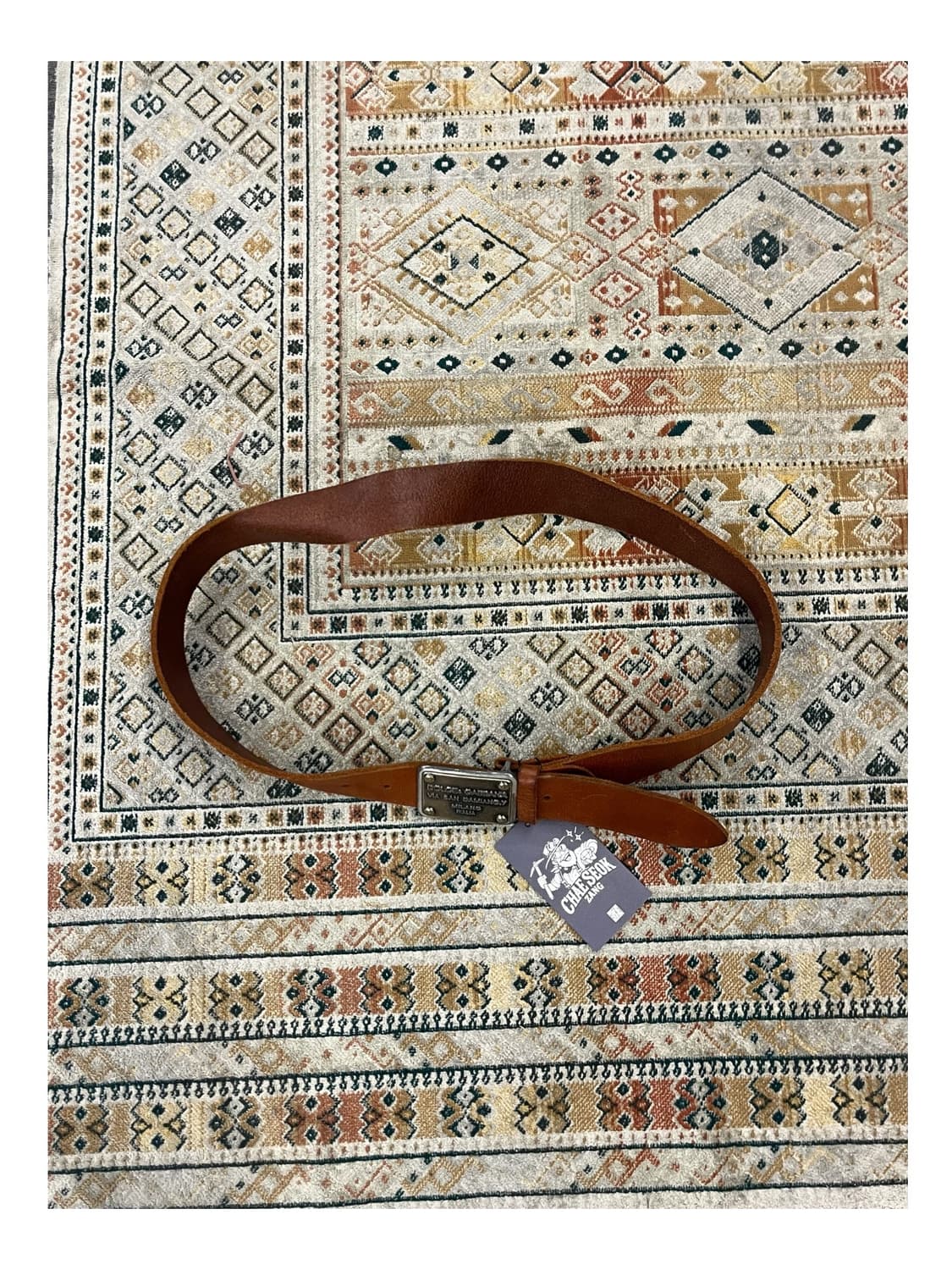 돌체앤가바나 레더 벨트 브라운 #csz3014 상품이미지1