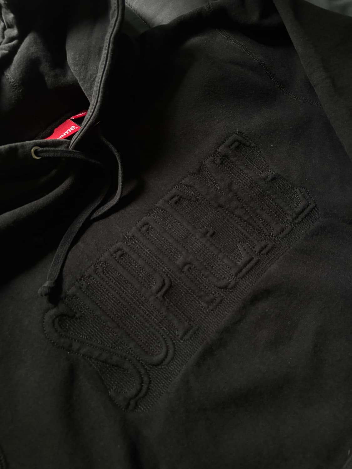 (L/100) 슈프림 후드티 Embroidered Outline 희귀  상품이미지2