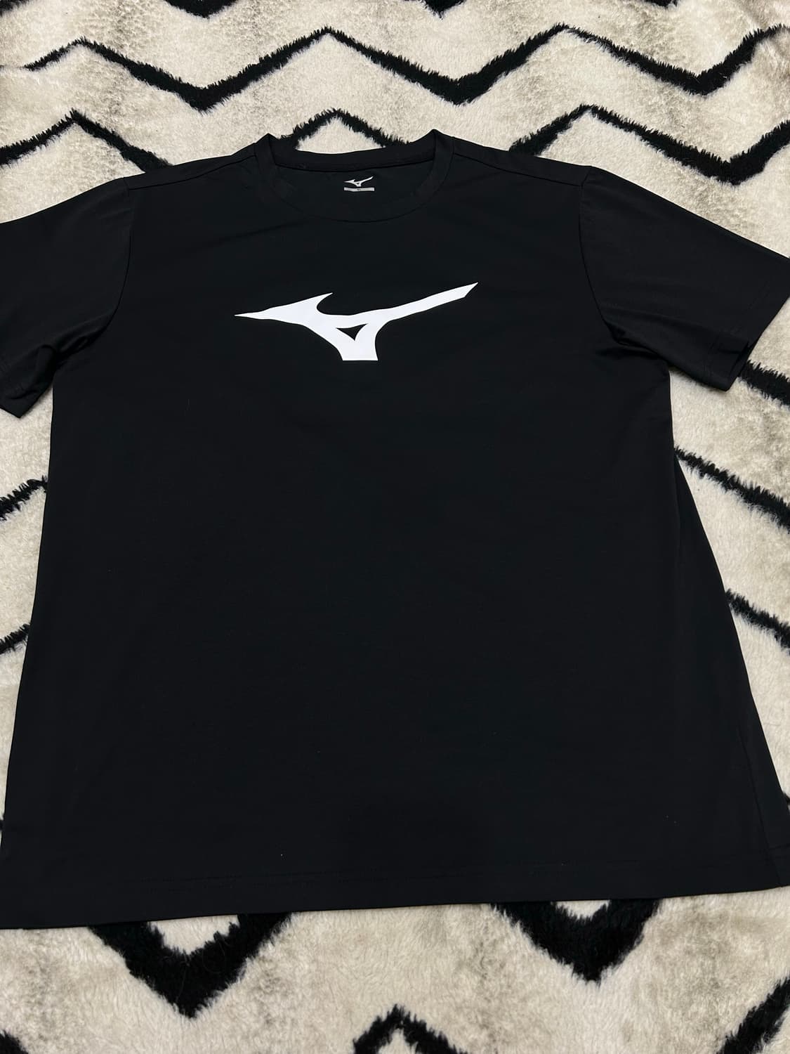 [XL]미즈노 빅로고 프린팅 기능성 반팔/블랙 상품이미지1