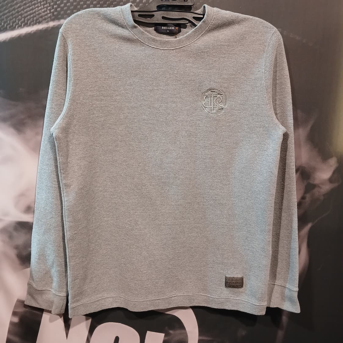 BUCKAROO 와플 니트 그레이 상품이미지1